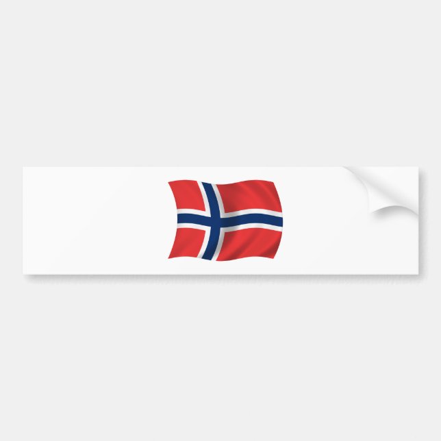 Autocollant De Voiture Drapeau de la Norvège (Devant)