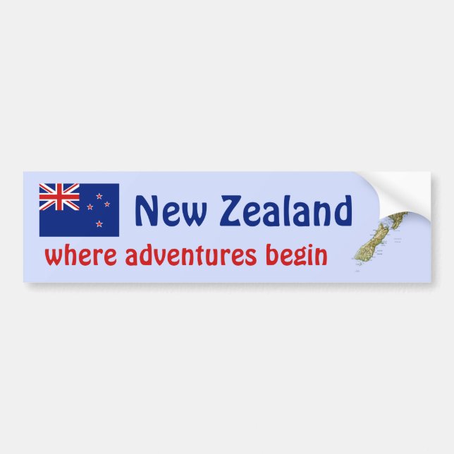 Autocollant De Voiture Drapeau de la Nouvelle Zélande + Adhésif pour (Devant)