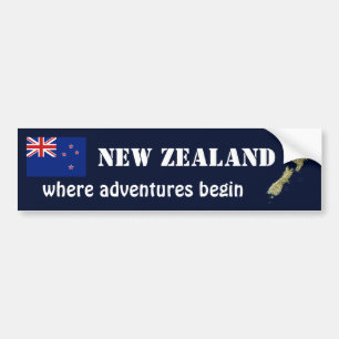 Autocollant De Voiture Drapeau de la Nouvelle Zélande + Adhésif pour