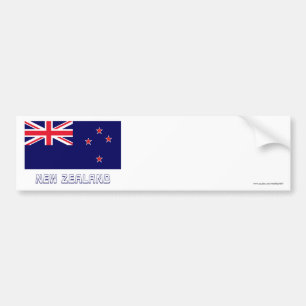 Autocollant De Voiture Drapeau de la Nouvelle Zélande avec le nom