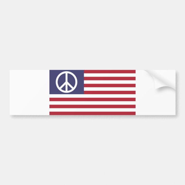 Autocollant De Voiture Drapeau de la paix des États-Unis (Devant)