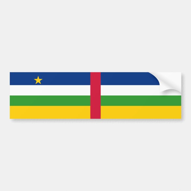 Autocollant De Voiture Drapeau de la République centrafricaine (Devant)