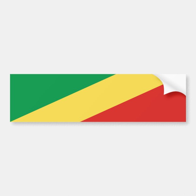 Autocollant De Voiture Drapeau de la République du Congo (Devant)