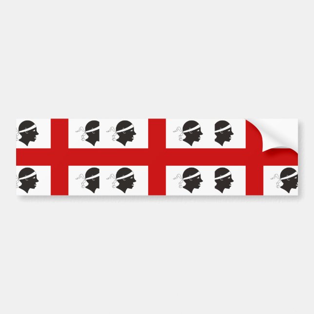 Autocollant De Voiture Drapeau de la Sardaigne, Italie (Devant)