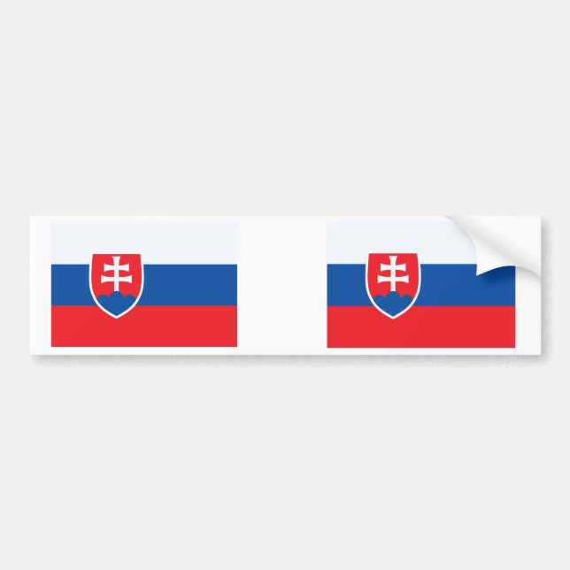 Autocollant De Voiture Drapeau de la Slovaquie (Devant)