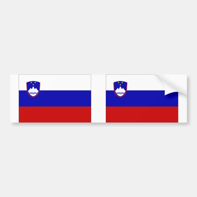 Autocollant De Voiture Drapeau de la Slovénie (Devant)