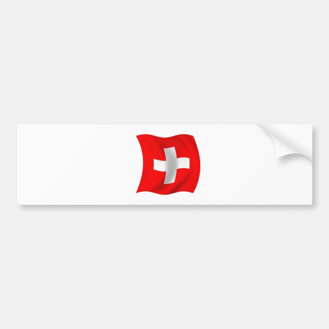 Autocollant De Voiture Drapeau de la Suisse (Devant)