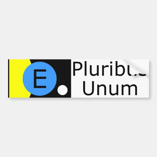 Autocollant De Voiture Drapeau de la terre - E Pluribus Unum (Devant)