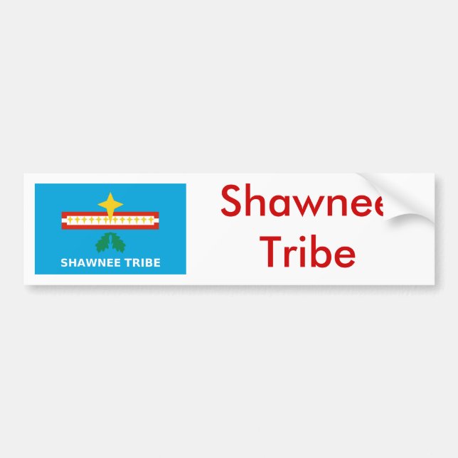 Autocollant De Voiture Drapeau de la tribu de Shawnee (Devant)