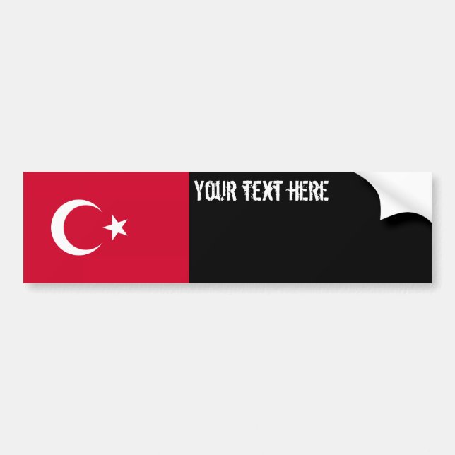 Autocollant De Voiture Drapeau de la Turquie (Devant)