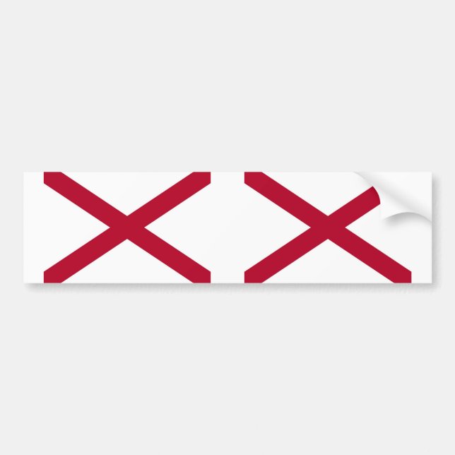 Autocollant De Voiture Drapeau de l'Alabama (Devant)