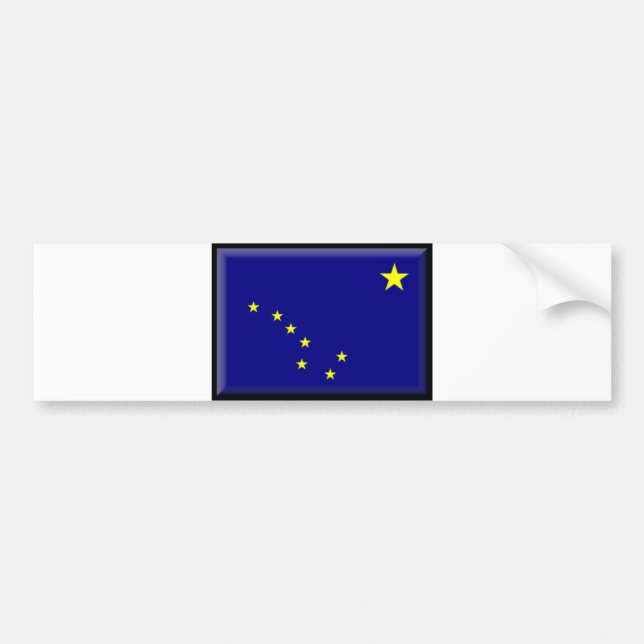 Autocollant De Voiture Drapeau de l'Alaska (Devant)