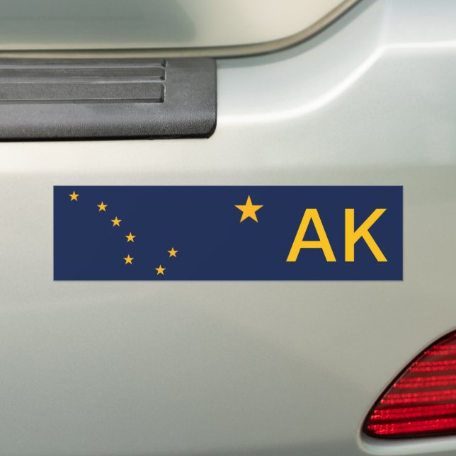 Autocollant De Voiture Drapeau de l'Alaska (En voiture)