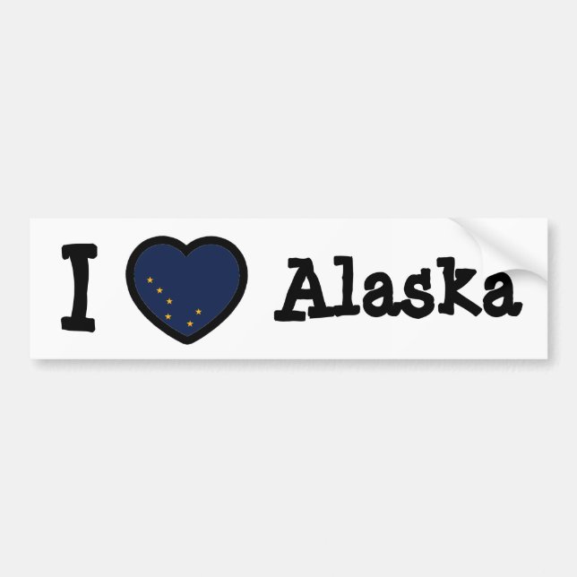 Autocollant De Voiture Drapeau de l'Alaska (Devant)