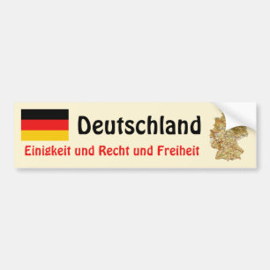 Autocollant De Voiture Drapeau de l'Allemagne + Adhésif pour pare-chocs