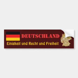 Autocollant De Voiture Drapeau de l'Allemagne + Adhésif pour pare-chocs