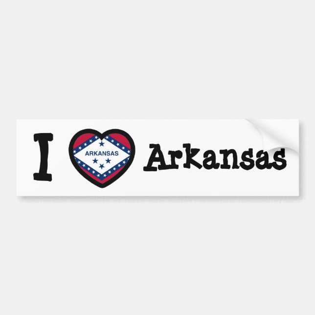 Autocollant De Voiture Drapeau de l'Arkansas (Devant)