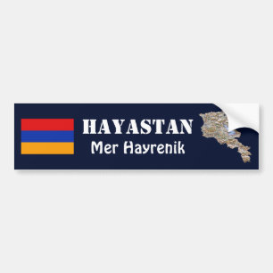 Autocollant De Voiture Drapeau de l'Arménie + Adhésif pour pare-chocs de