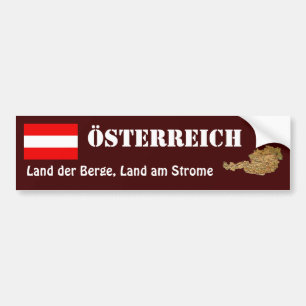 Autocollant De Voiture Drapeau de l'Autriche + Adhésif pour pare-chocs de