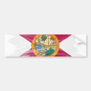Autocollant De Voiture Drapeau de l'état de Floride brosse trait, Drapea