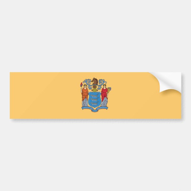 Autocollant De Voiture Drapeau de l'État du New Jersey (Devant)