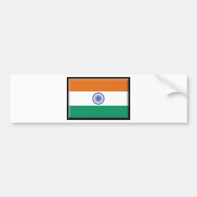 Autocollant De Voiture Drapeau de l'Inde (Devant)