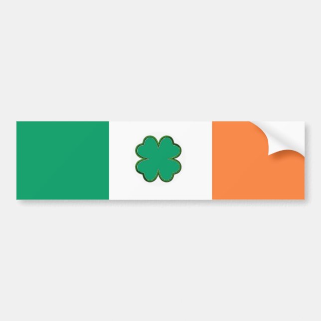 Autocollant De Voiture Drapeau de l'Irlande Shamrock (Devant)
