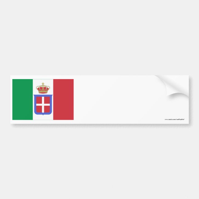 Autocollant De Voiture Drapeau de l'Italie (1861-1946) (Devant)