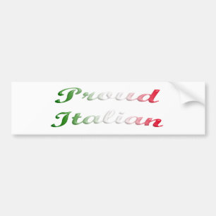 Autocollant De Voiture Drapeau de l'Italie. Italien fier