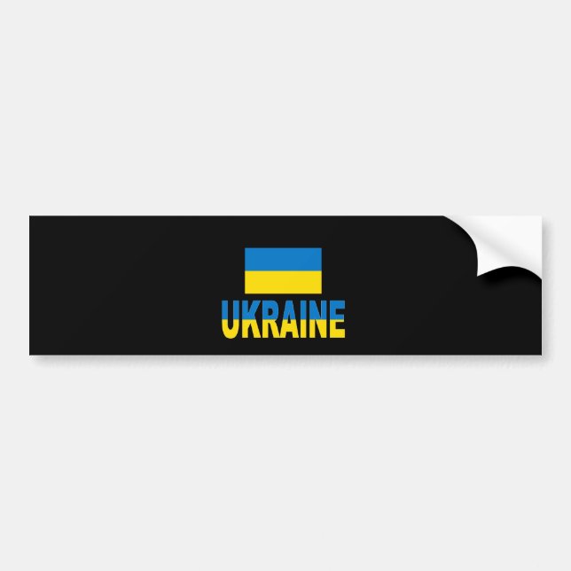 Autocollant De Voiture Drapeau de l'Ukraine (Devant)