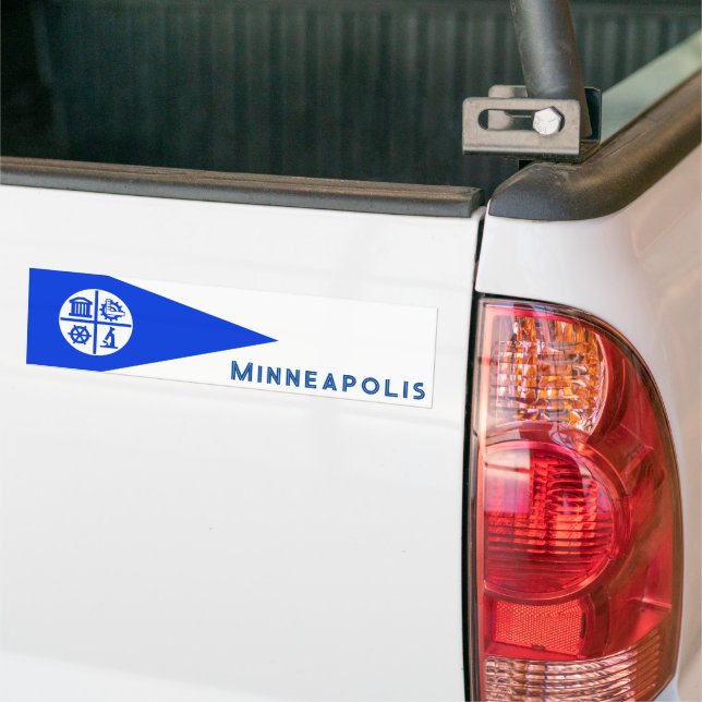 Autocollant De Voiture Drapeau de Minneapolis (Sur camion)