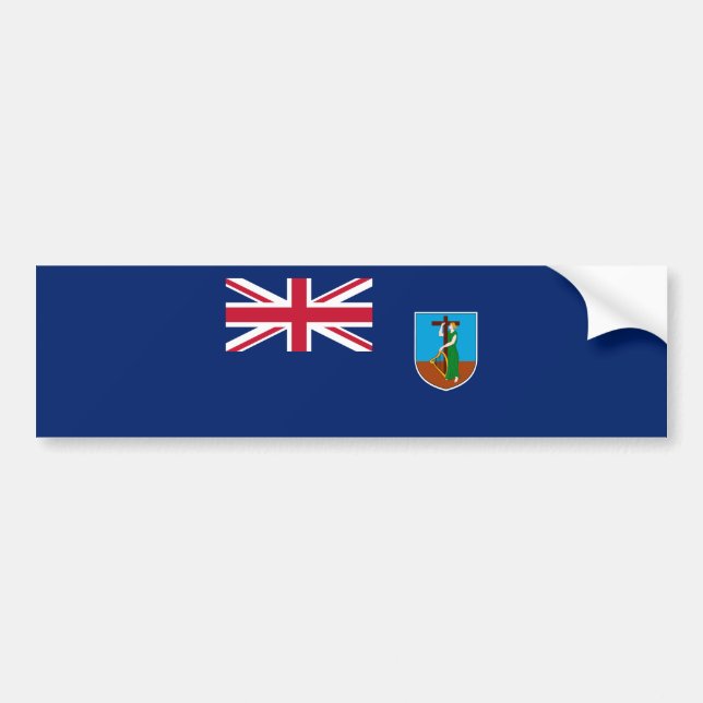 Autocollant De Voiture Drapeau de Montserrat (Devant)