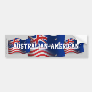 Autocollant De Voiture Drapeau de ondulation Australien-Américain