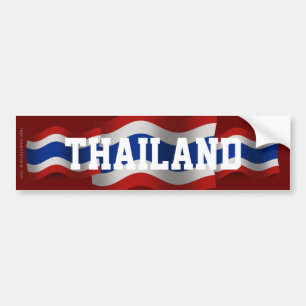 Autocollant De Voiture Drapeau de ondulation de la Thaïlande