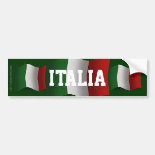 Autocollant De Voiture Drapeau de ondulation de l'Italie