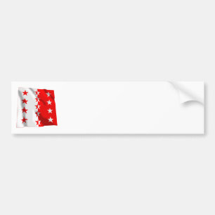 Autocollant De Voiture Drapeau de ondulation du Valais