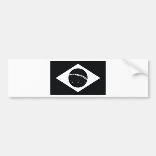 Autocollant De Voiture Drapeau de pays noir du Brésil