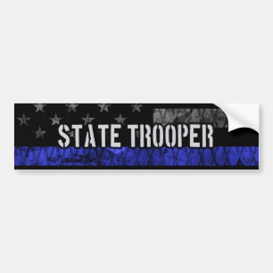 Autocollant De Voiture Drapeau de police de l'État en détresse