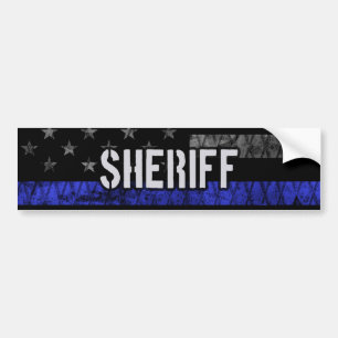 Autocollant De Voiture Drapeau de police du shérif en détresse