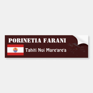 Autocollant De Voiture Drapeau de Polynésie française + Adhésif pour