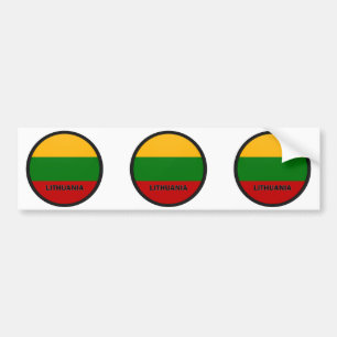 Autocollant De Voiture Drapeau de qualité de rondeau de la Lithuanie