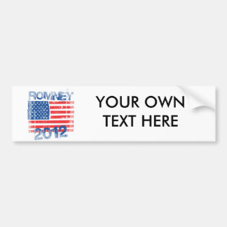 AUTOCOLLANT DE VOITURE DRAPEAU DE ROMNEY 2012