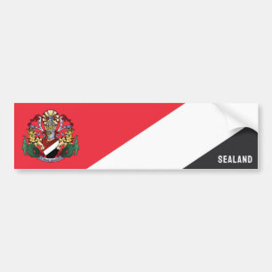 Autocollant De Voiture Drapeau de Sealand, avec armoiries superposées