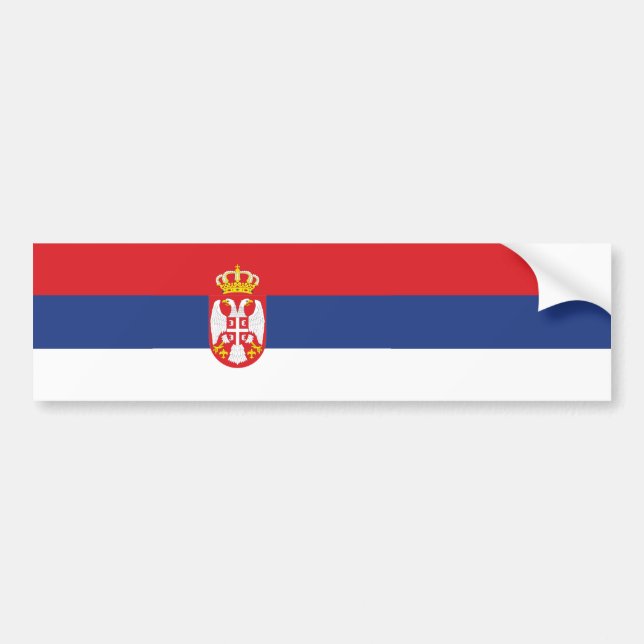 Autocollant De Voiture Drapeau de Serbie (Devant)