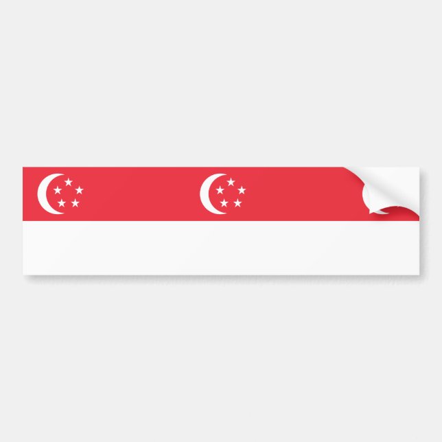 Autocollant De Voiture Drapeau de Singapour (Devant)
