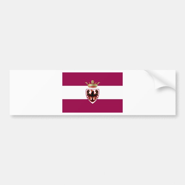 Autocollant De Voiture Drapeau de Trentino (Italie) (Devant)