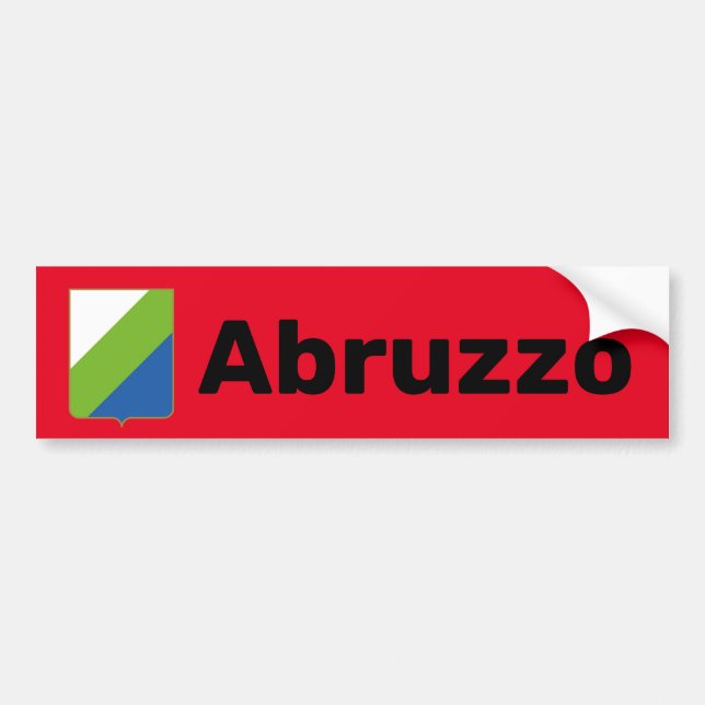 Autocollant De Voiture Drapeau des Abruzzes (Italie) (Devant)