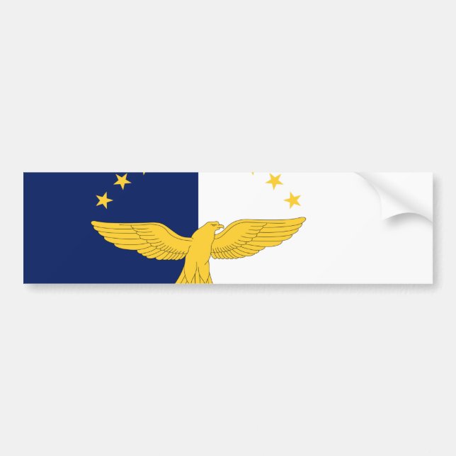 Autocollant De Voiture Drapeau des Açores (Devant)