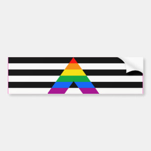 Autocollant De Voiture Drapeau des alliés hétérosexuels BAR -.png