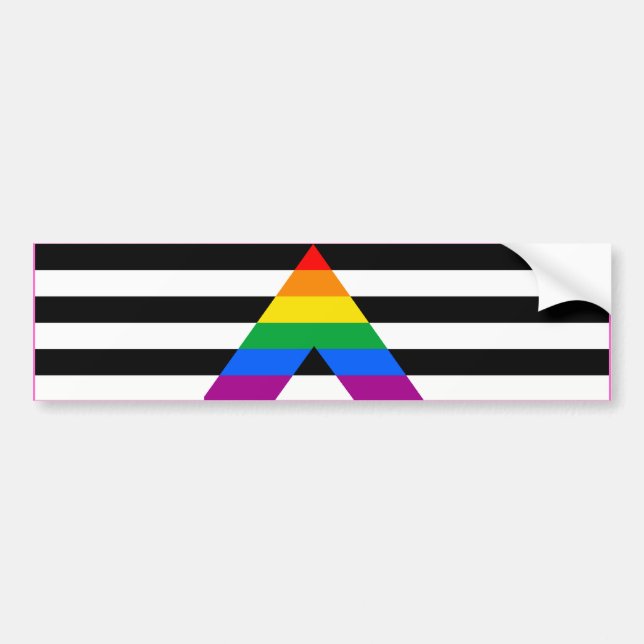 Autocollant De Voiture Drapeau des alliés hétérosexuels BAR -.png (Devant)